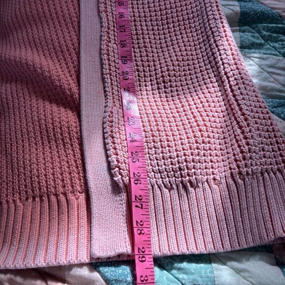 Michael Michael Kors Cardigan Womens S Pink Chunky Knit Open Front - Picture 7 of 7